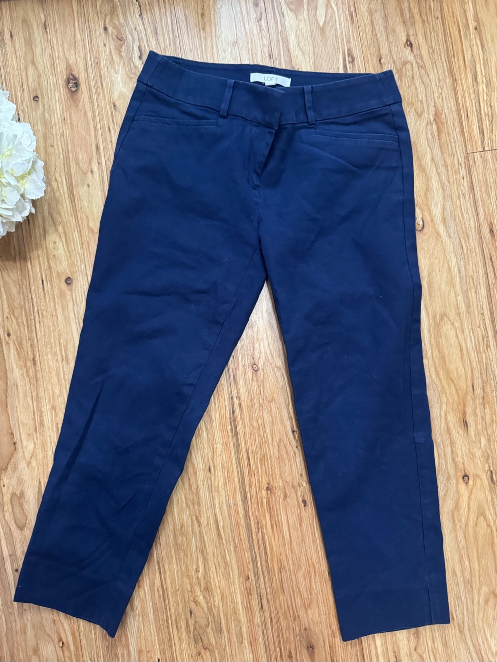 LOFT Navy Riviera Pant - Picture 2 of 8